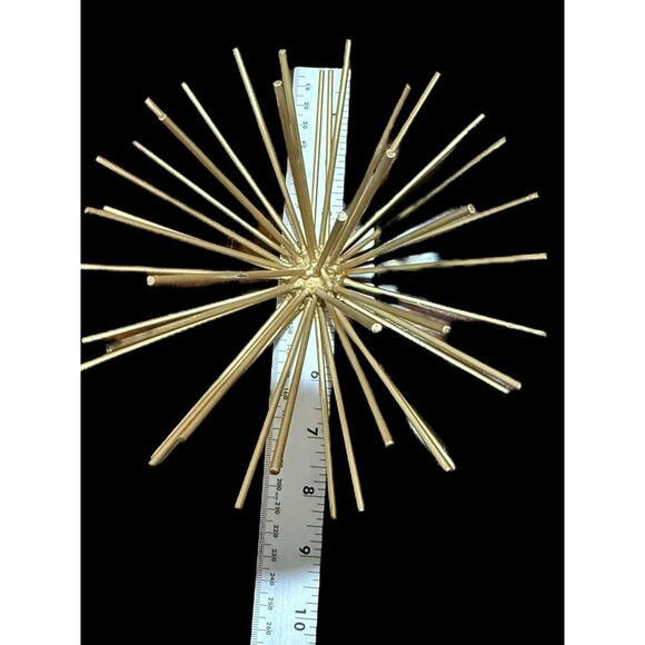 Starburst Metal Set of 3 Wall Art Pieces Sea Urchin with hanger - Picture 3 of 3